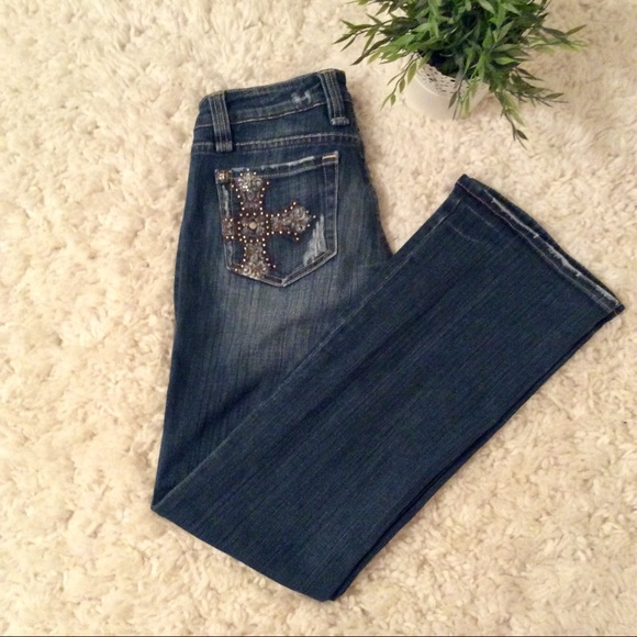Miss Me Denim - Miss Me Embellished Cross Jeans Size 29